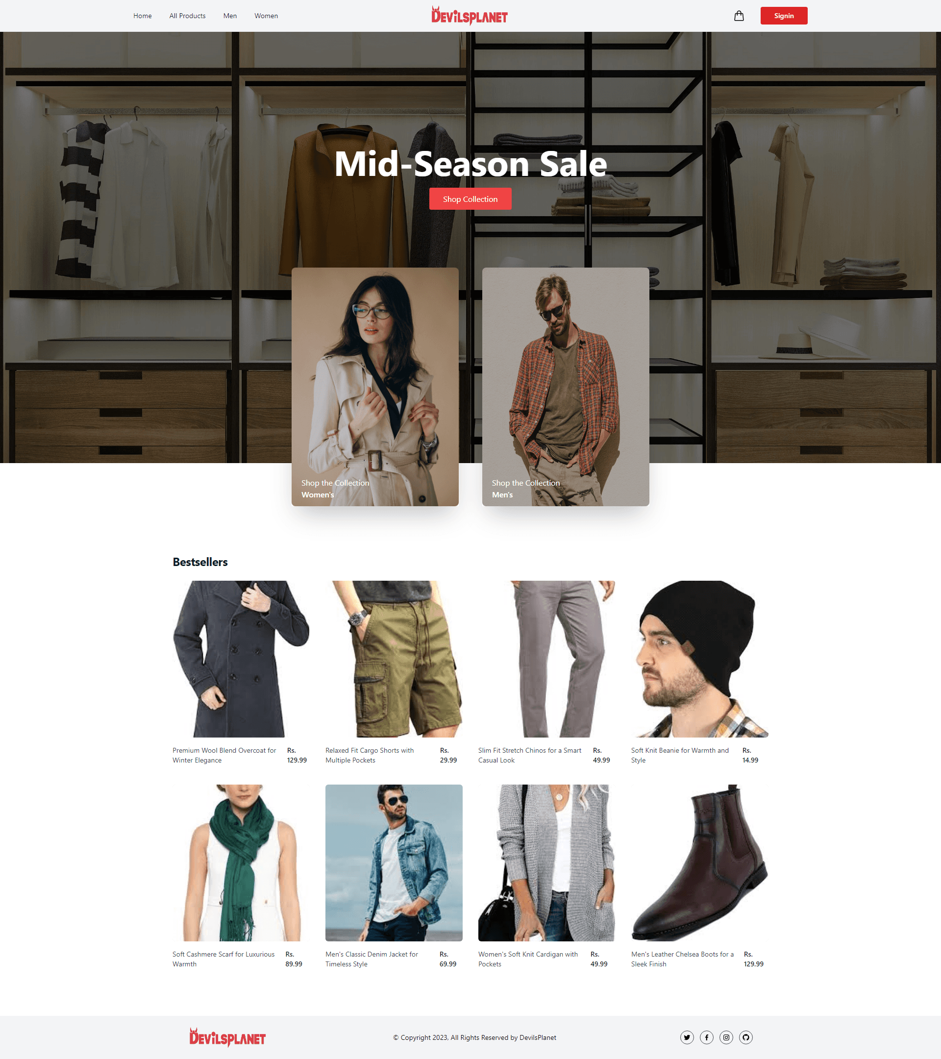 DevilsPlanet — Product catalog