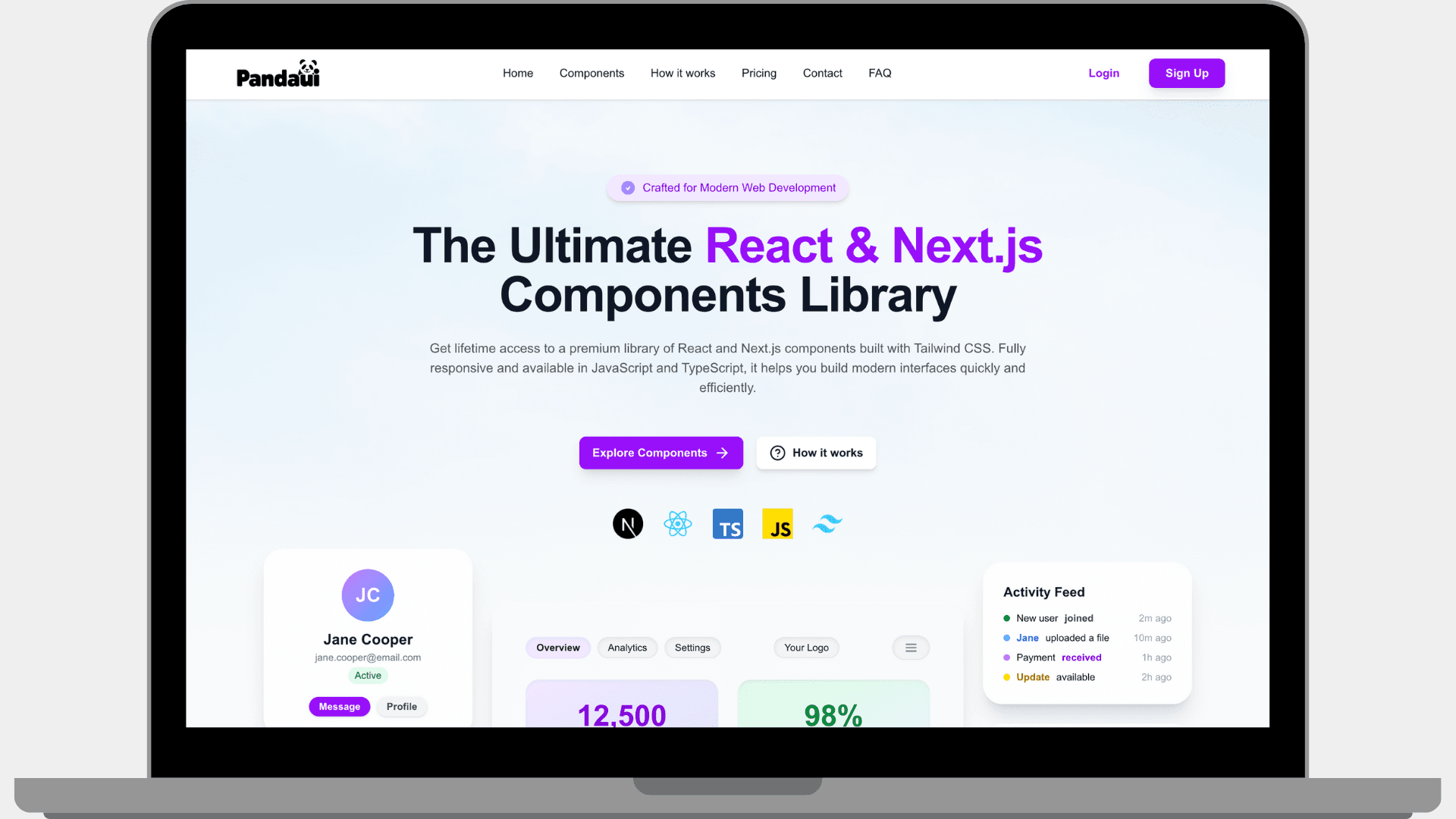 PandaUI — Component showcase